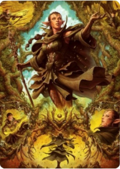 Nissa of Shadowed Boughs Art Card (6/81) (6) (Zendikar Rising)
