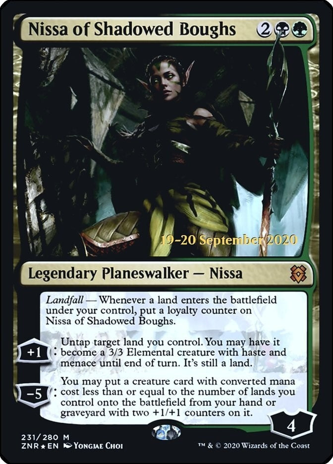 Image for Nissa of Shadowed Boughs (231) (Prerelease Cards) - Magic: The Gathering