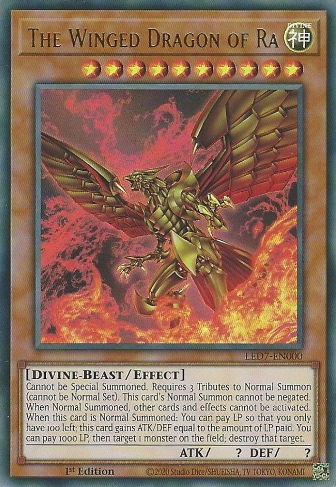 Image for The Winged Dragon of Ra (Alternate Art) (LED7-EN000) (LED7) - YuGiOh
