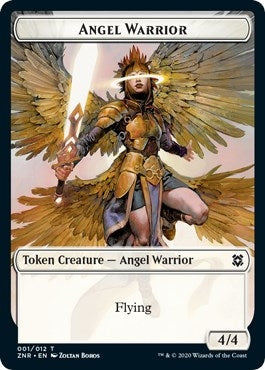Image for Angel Warrior // Construct Double-Sided Token (1 // 10) (Zendikar Rising) - Magic: The Gathering