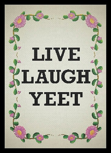 Image for Double Matte Art Sleeve - Live Laugh Yeet (50-Pack) - Card Sleeves
