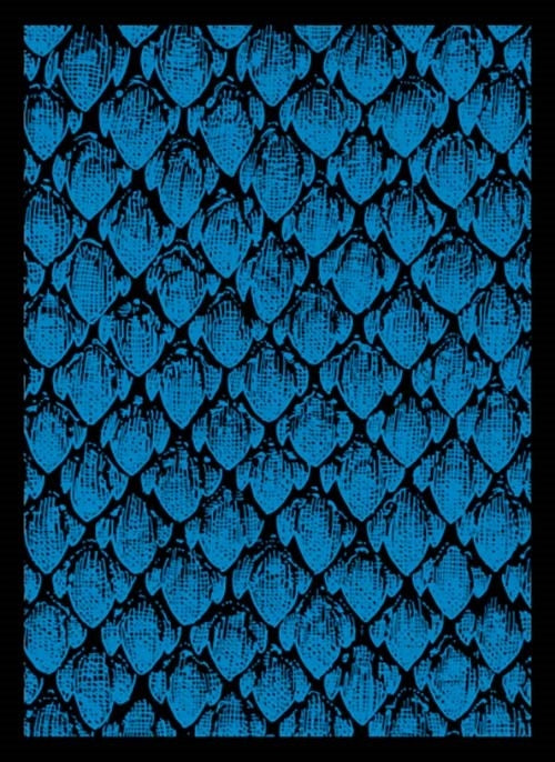 Image for Matte Sleeve - Dragon Hide Blue (50-Pack) - Card Sleeves
