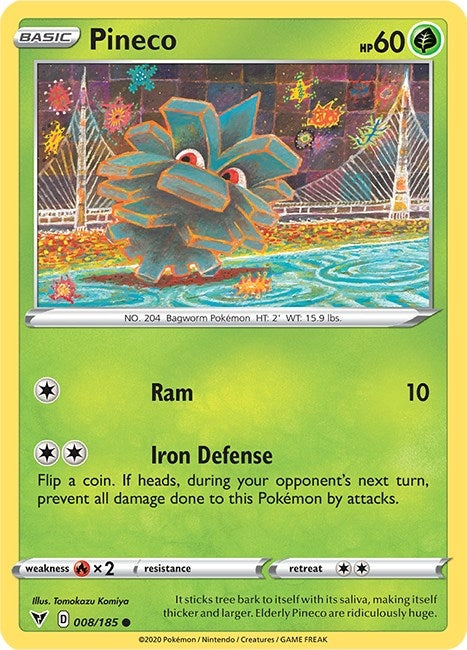 Image for Pineco (008/185) (SWSH04) - Pokemon