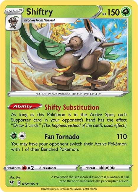 Image for Shiftry (012/185) (SWSH04) - Pokemon