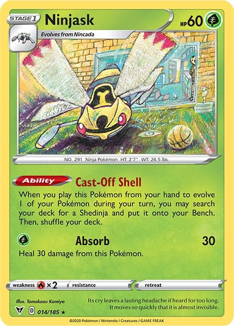 Image for Ninjask (014/185) (SWSH04) - Pokemon