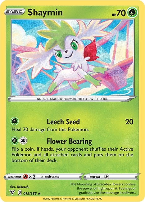 Image for Shaymin (015/185) (SWSH04) - Pokemon