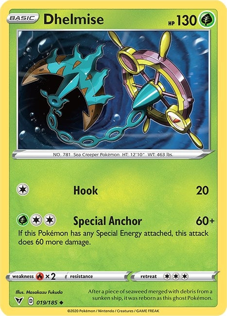 Image for Dhelmise (019/185) (SWSH04) - Pokemon