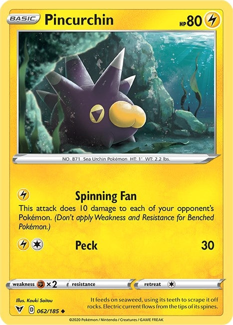 Image for Pincurchin (062/185) (SWSH04) - Pokemon