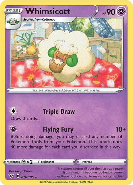 Image for Whimsicott (076/185) (SWSH04) - Pokemon