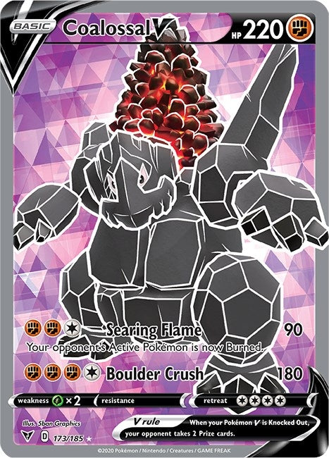 Image for Coalossal V (Full Art) (173/185) (SWSH04) - Pokemon