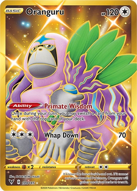 Image for Oranguru (Secret) (199/185) (SWSH04) - Pokemon
