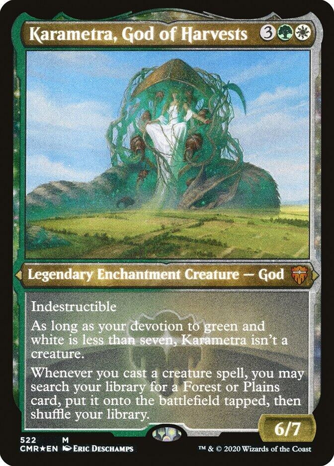 Image for Karametra, God of Harvests (Foil Etched) (522) (Commander Legends) - Magic: The Gathering