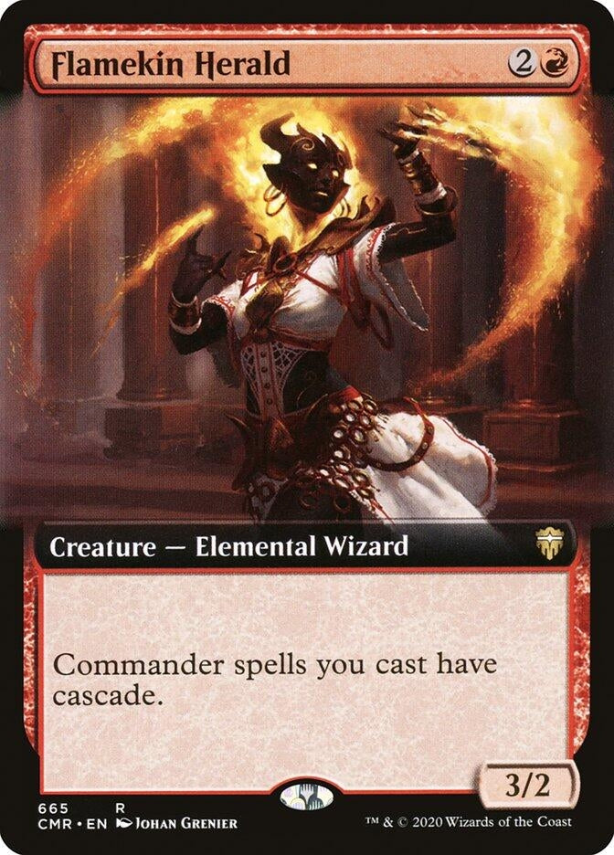 Image for Flamekin Herald (Extended Art) (665) (Commander Legends) - Magic: The Gathering