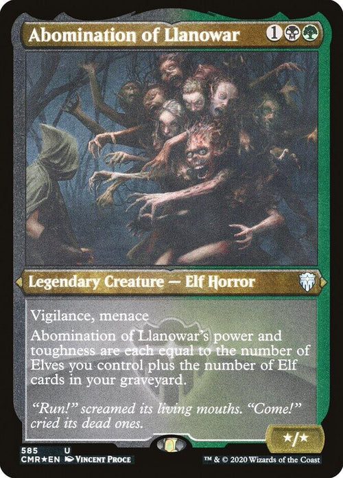 Image for Abomination of Llanowar (Foil Etched) (585) (Commander Legends) - Magic: The Gathering