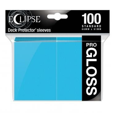 Image for PRO-Gloss Eclipse Standard Deck Protector Sleeves - Sky Blue (100-Pack) - Card Sleeves