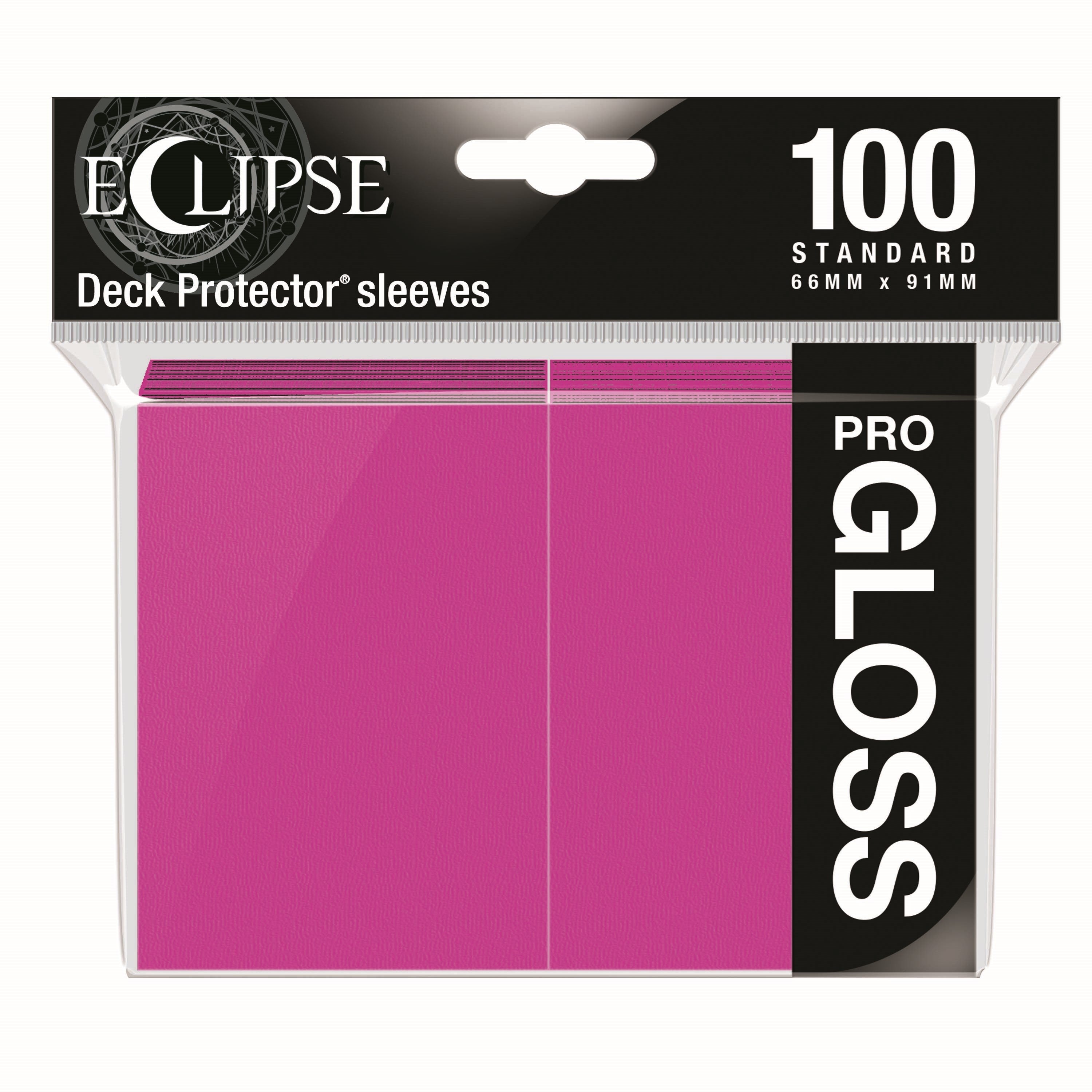 Image for PRO-Gloss Eclipse Standard Deck Protector Sleeves - Hot Pink (100-Pack) - Card Sleeves