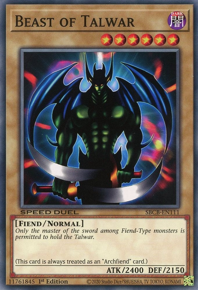 Image for Beast of Talwar (SBCB-EN111) (SBCB) - YuGiOh