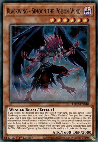 Image for Blackwing - Simoon the Poison Wind (LDS2-EN040) (LDS2) - YuGiOh