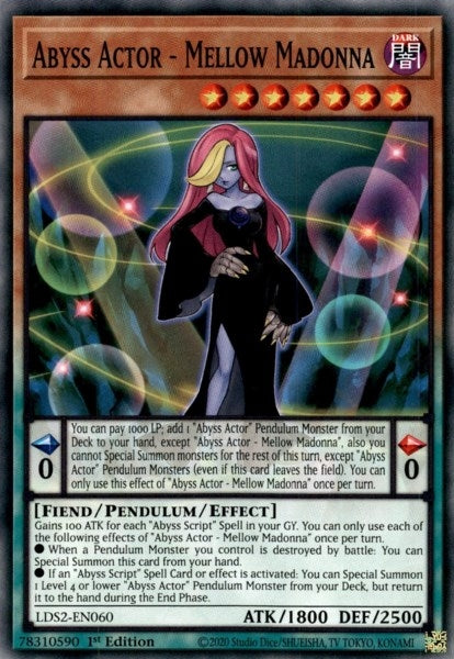 Image for Abyss Actor - Mellow Madonna (LDS2-EN060) (LDS2) - YuGiOh