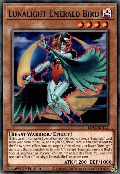 Image for Lunalight Emerald Bird (LDS2-EN127) (LDS2) - YuGiOh