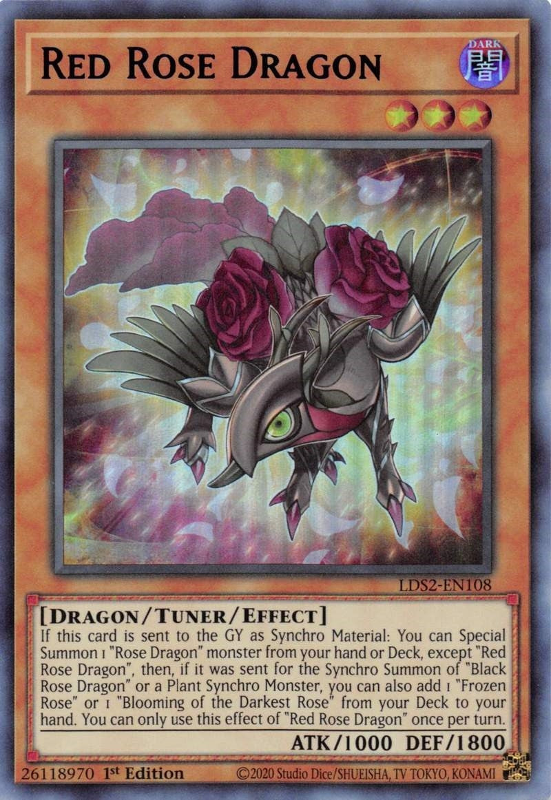 Image for Red Rose Dragon (Blue) (LDS2-EN108) (LDS2) - YuGiOh