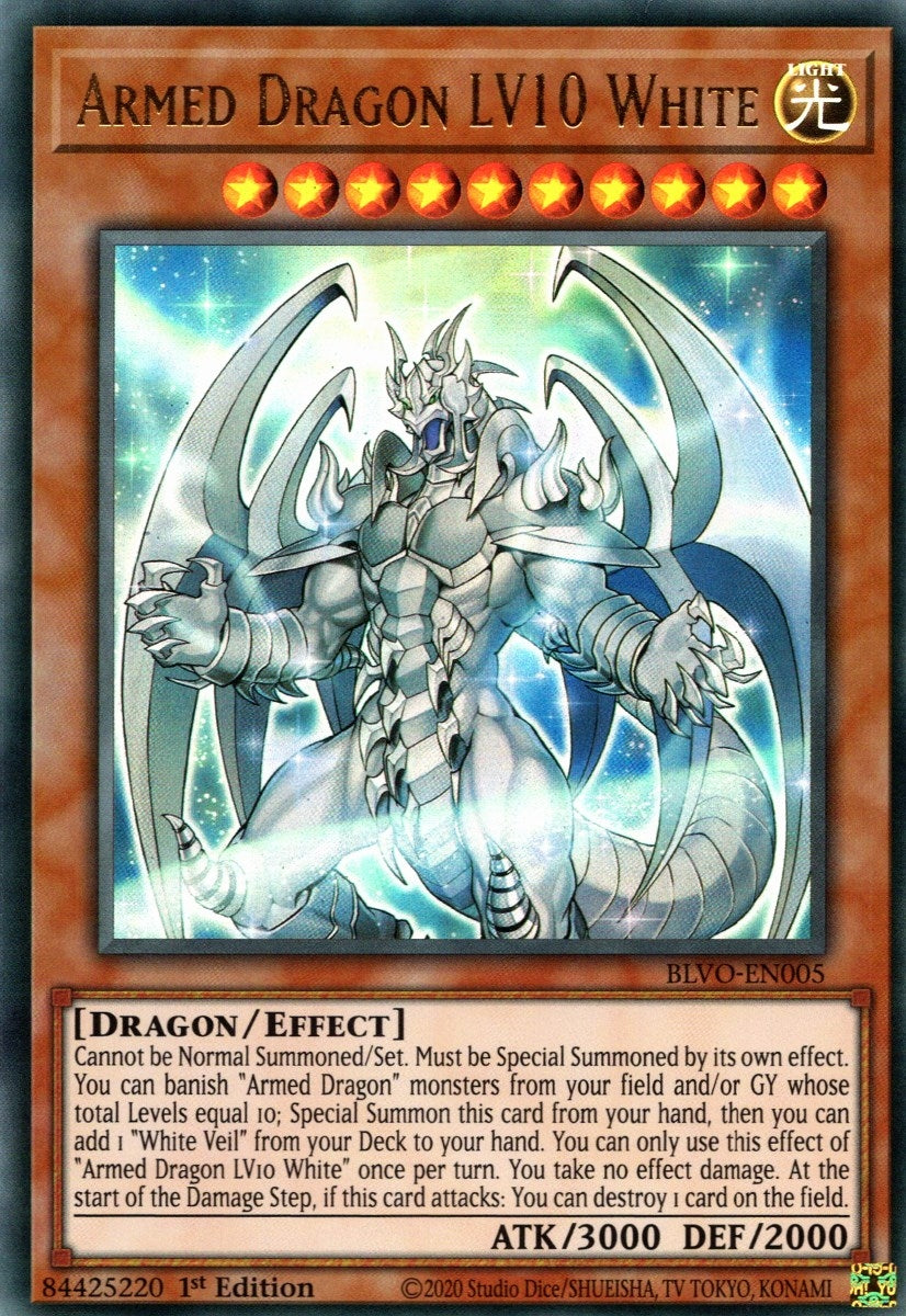 Image for Armed Dragon LV10 White (BLVO-EN005) (BLVO) - YuGiOh