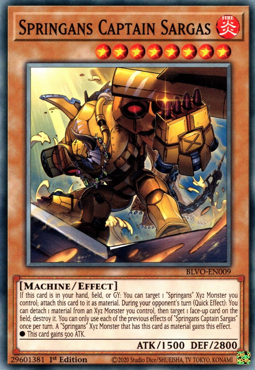 Image for Springans Captain Sargas (BLVO-EN009) (BLVO) - YuGiOh