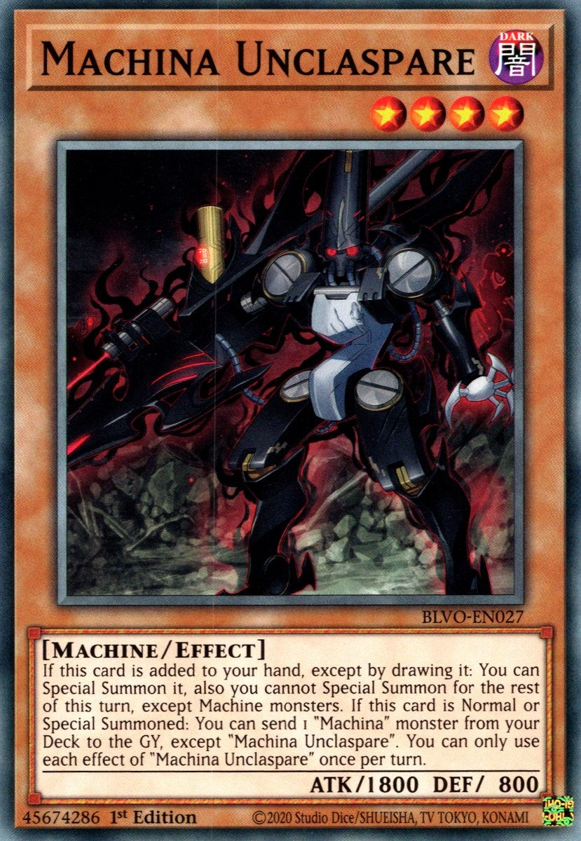 Image for Machina Unclaspare (BLVO-EN027) (BLVO) - YuGiOh