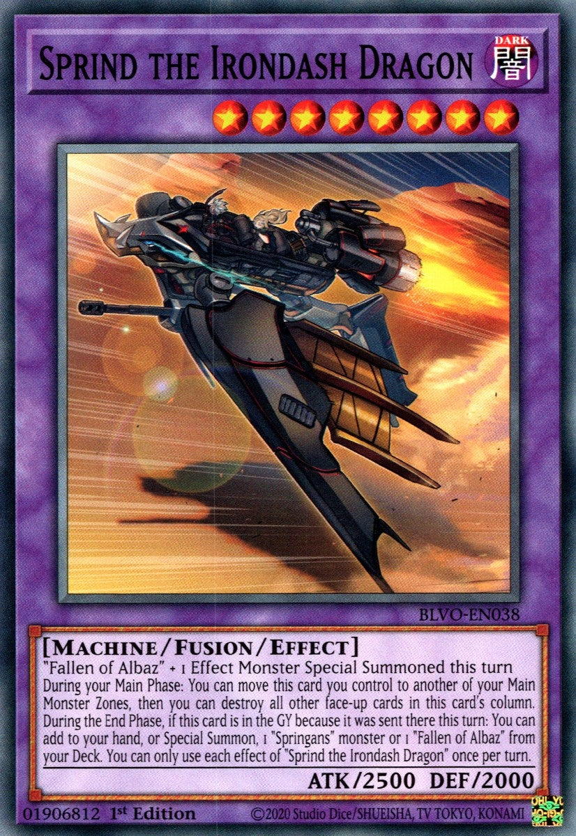 Image for Sprind the Irondash Dragon (BLVO-EN038) (BLVO) - YuGiOh