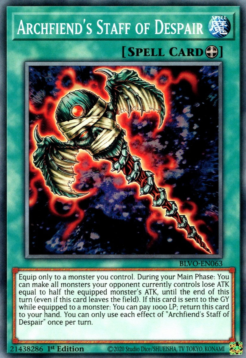 Image for Archfiend's Staff of Despair (BLVO-EN063) (BLVO) - YuGiOh