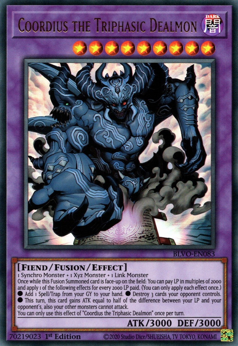 Image for Coordius the Triphasic Dealmon (BLVO-EN083) (BLVO) - YuGiOh