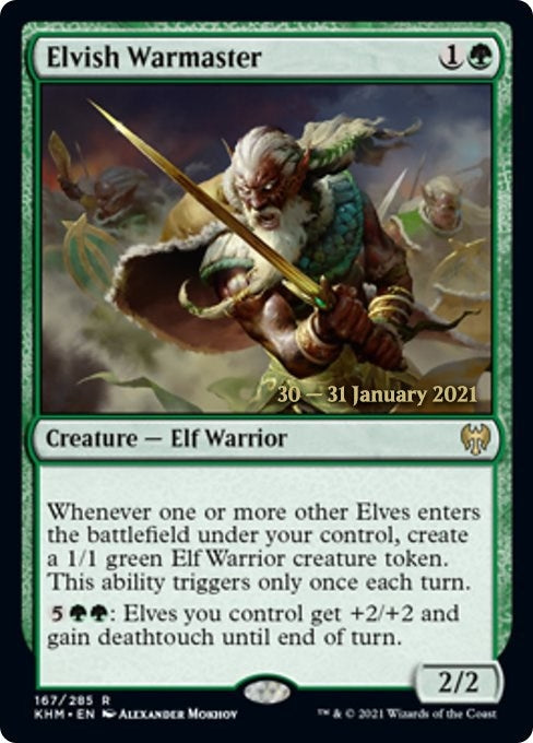 Image for Elvish Warmaster (167) (Prerelease Cards) - Magic: The Gathering
