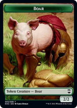 Image for Boar // Spirit Double-Sided Token (5 // 4) (Kaldheim) - Magic: The Gathering