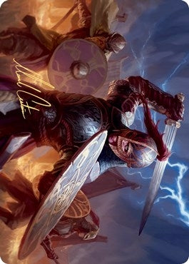 Image for Beskir Shieldmate Art Card (Gold-Stamped Signature) (1) (Kaldheim) - Magic: The Gathering
