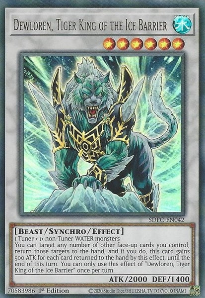 Image for Dewloren, Tiger King of the Ice Barrier (SDFC-EN042) (SDFC) - YuGiOh