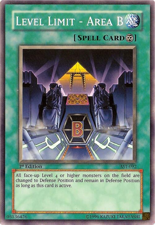 Image for Level Limit - Area B (AST-092) (AST) - YuGiOh