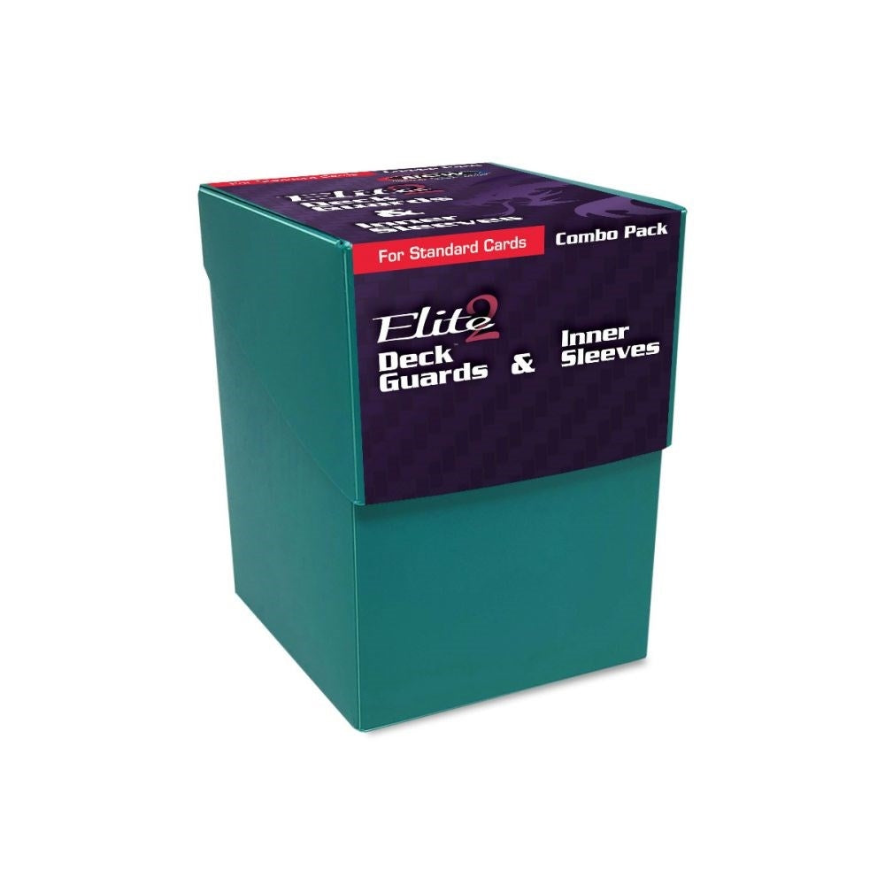 Image for Elite2 Deck Guards & Inner Sleeves Combo Pack - Glossy Standard - Teal (100-Pack) - Card Sleeves