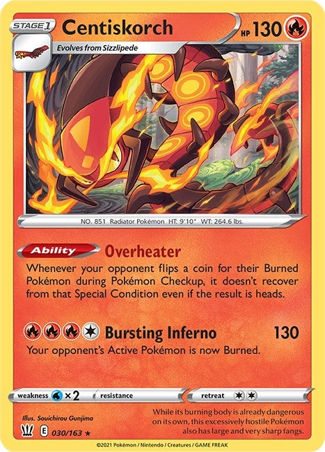 Image for Centiskorch (030/163) (SWSH05) - Pokemon