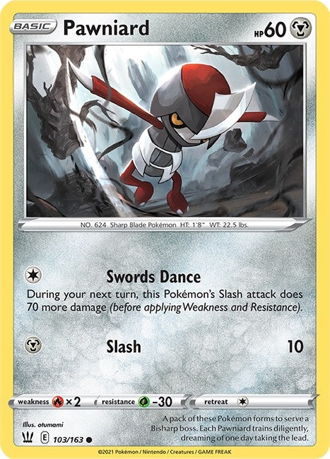 Image for Pawniard (103/163) (SWSH05) - Pokemon