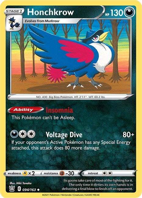 Image for Honchkrow (094/163) (SWSH05) - Pokemon