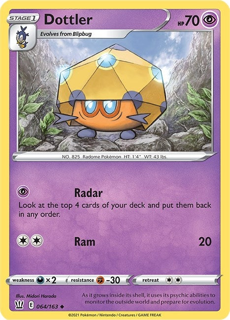Image for Dottler (064/163) (SWSH05) - Pokemon