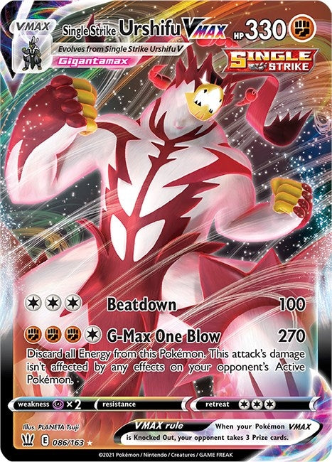 Image for Single Strike Urshifu VMAX (086/163) (SWSH05) - Pokemon