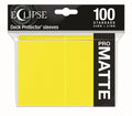 Image for PRO-Matte Eclipse Standard Deck Protector Sleeves - Lemon Yellow (100-Pack) - Card Sleeves