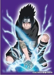 Image for Naruto CCG US Exclusive Card Sleeves - Sasuke Uchiha Lightning (Purple) - Standard (50-Pack) - Card Sleeves