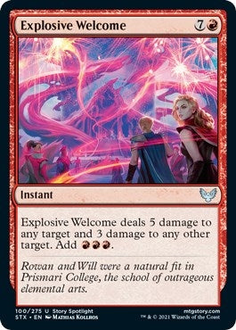 Image for Explosive Welcome (100) (Strixhaven: School of Mages) - Magic: The Gathering