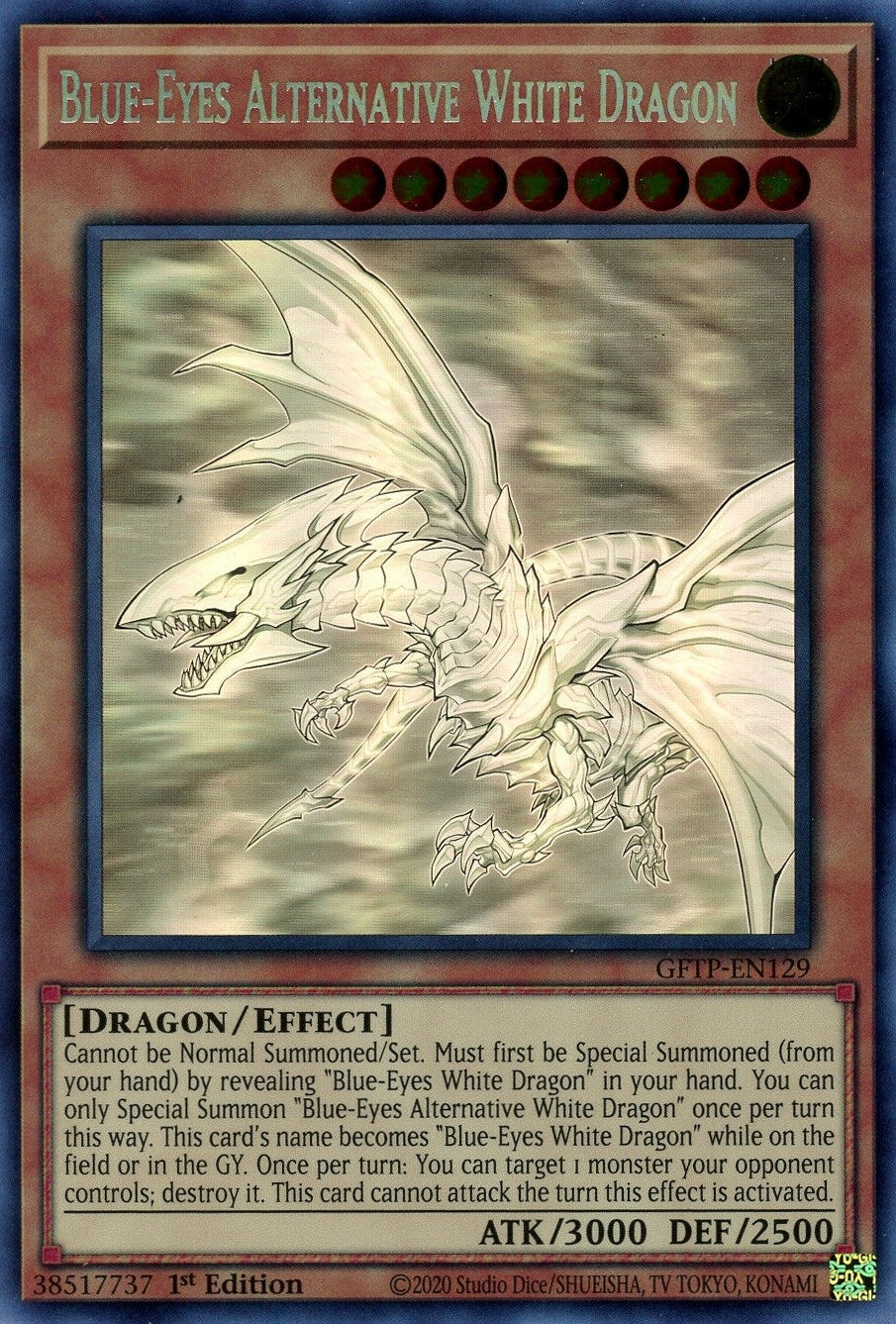 Blue-Eyes Alternative White Dragon (Ghost Rare) (GFTP-EN129) (GFTP)