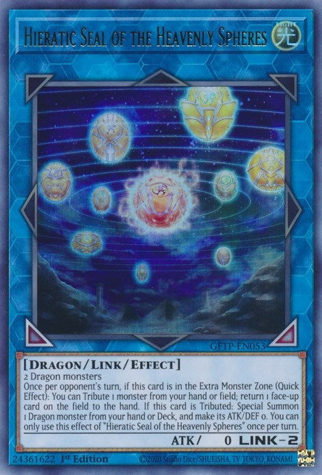 Image for Hieratic Seal of the Heavenly Spheres (GFTP-EN053) (GFTP) - YuGiOh