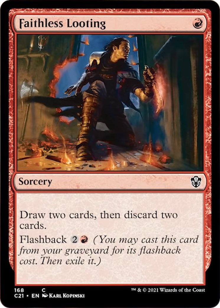 Image for Faithless Looting (168) (Commander 2021) - Magic: The Gathering