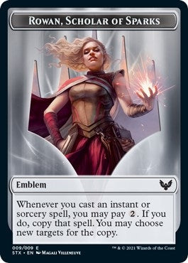 Image for Emblem - Rowan, Scholar of Sparks (9) (Strixhaven: School of Mages) - Magic: The Gathering