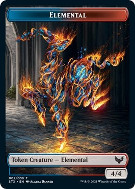 Image for Elemental (2) // Inkling Double-sided Token (4) (2 // 4) (Strixhaven: School of Mages) - Magic: The Gathering